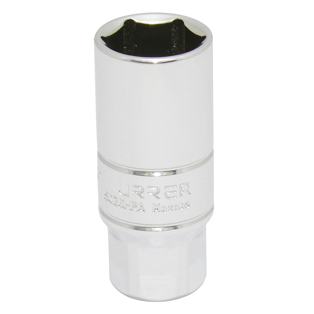Dado en pulgadas cuadro de 3/8" para bujía con neopreno, 13/16", Urrea