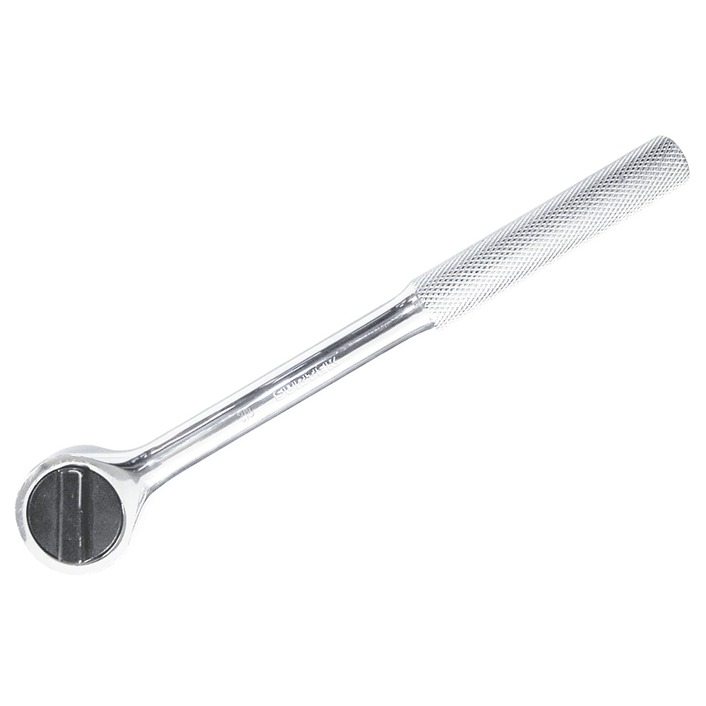 Matraca reversible para dado cuadro de 3/8", cabeza redonda, mango moleteado, Surtek
