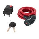 43923 / Candado de cable con llave, 12 mm X 1.0 m, Hermex
