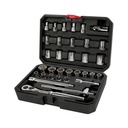 Juego de dados y accesorios cuadro de 3/8" combinado, 33 piezas, Urrea