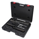 Juego de dados y accesorios cuadro de 3/8" combinado, 54 piezas, Urrea