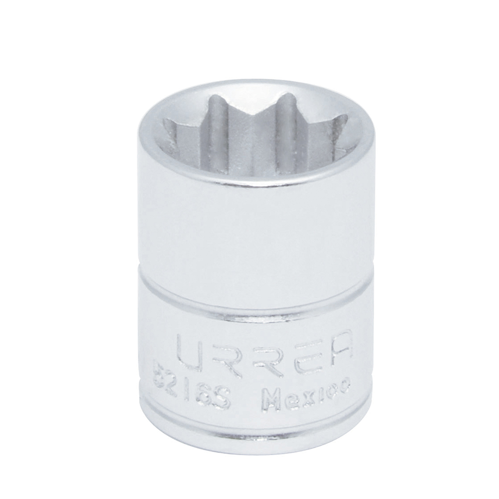Dado en pulgadas cuadro de 3/8", 8 puntas, 1/2", Urrea