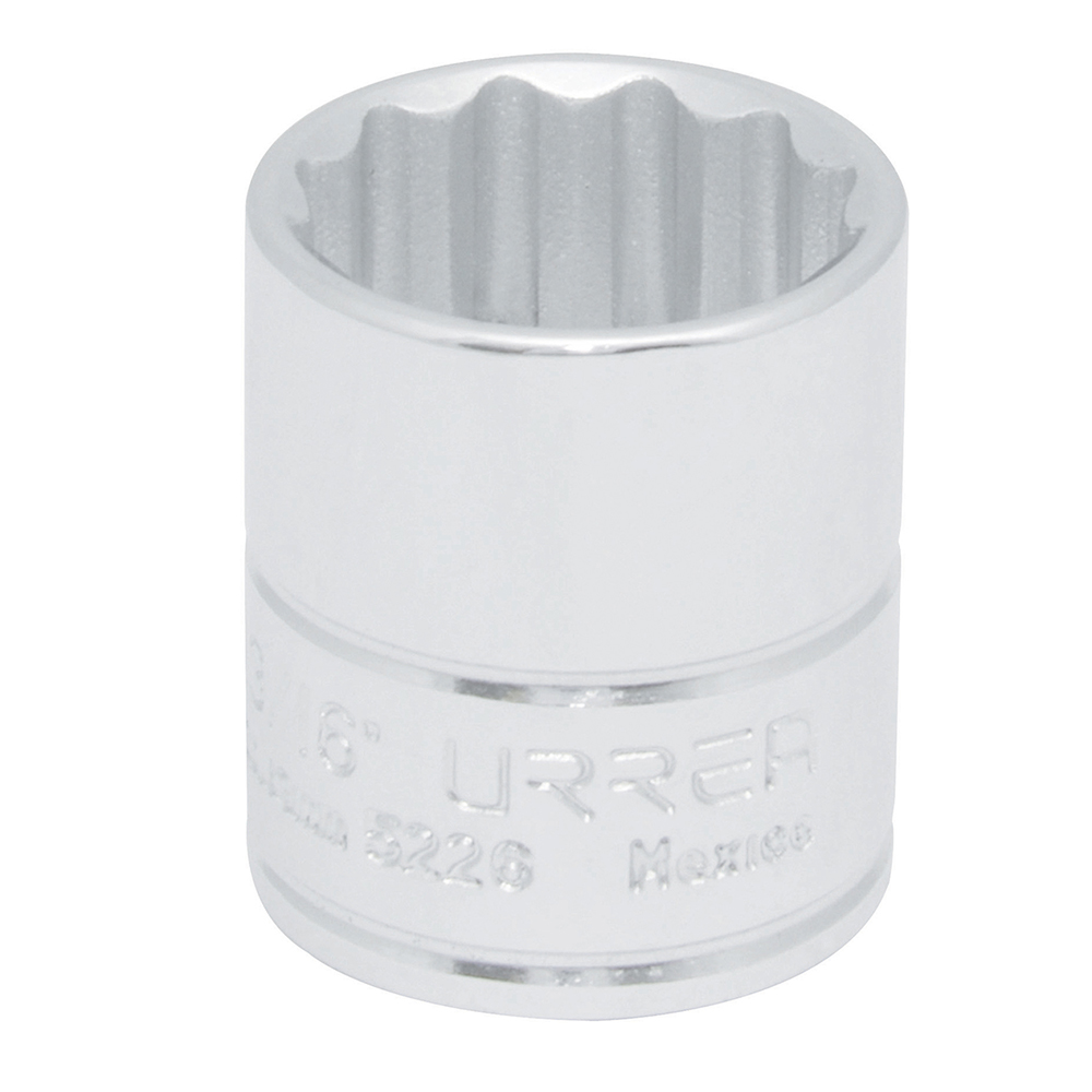 Dado en pulgadas cuadro de 3/8", 12 puntas, 13/16", Urrea