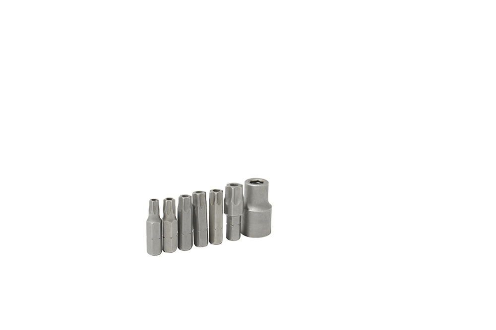 Juego de puntas Torx tamper proof hexágono de 5/16" con adaptador, 7 piezas, Urrea