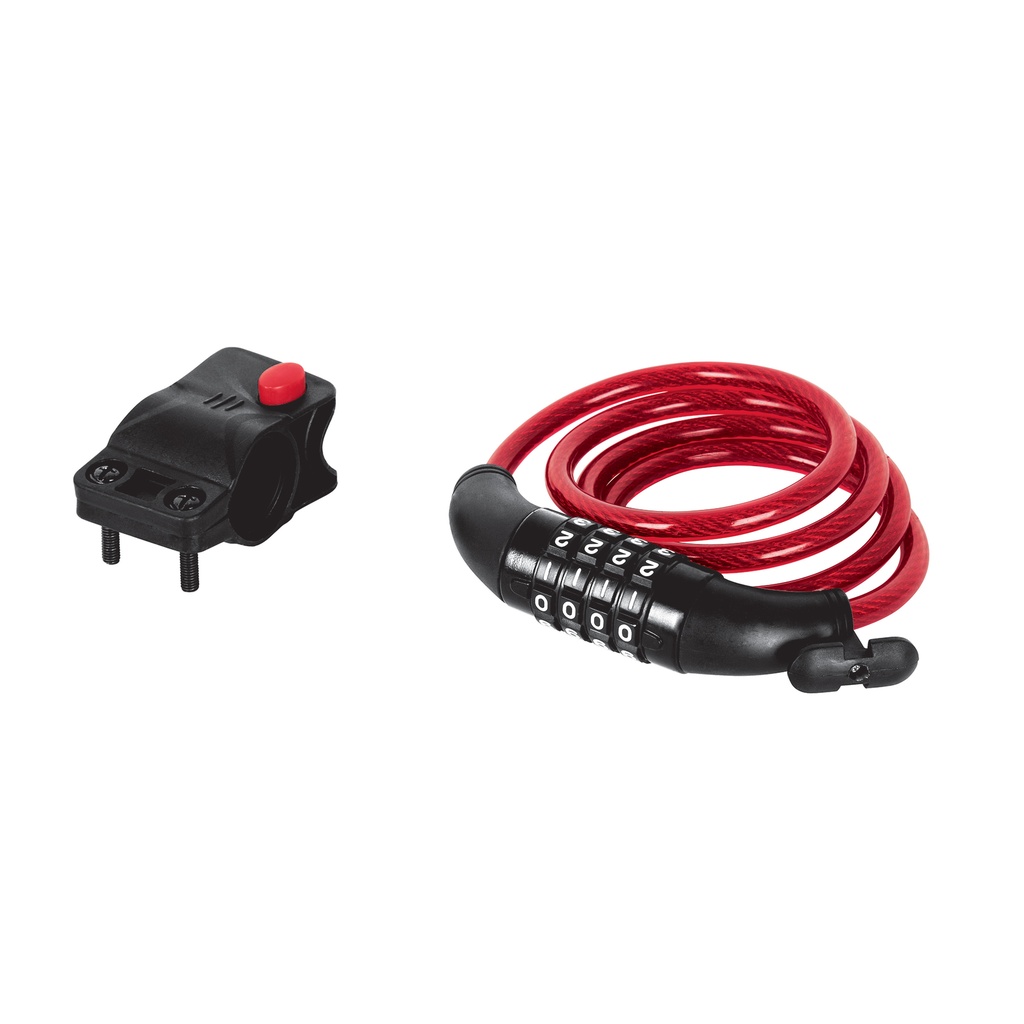 43924 / Candado de cable con combinación, 8 mm X 1.0 m, Hermex