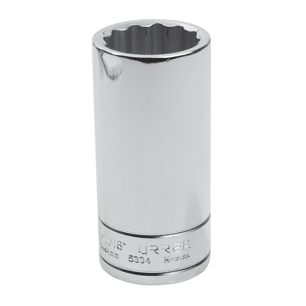 Dado largo en pulgadas cuadro de 1/2", 12 puntas, 1-1/16", Urrea