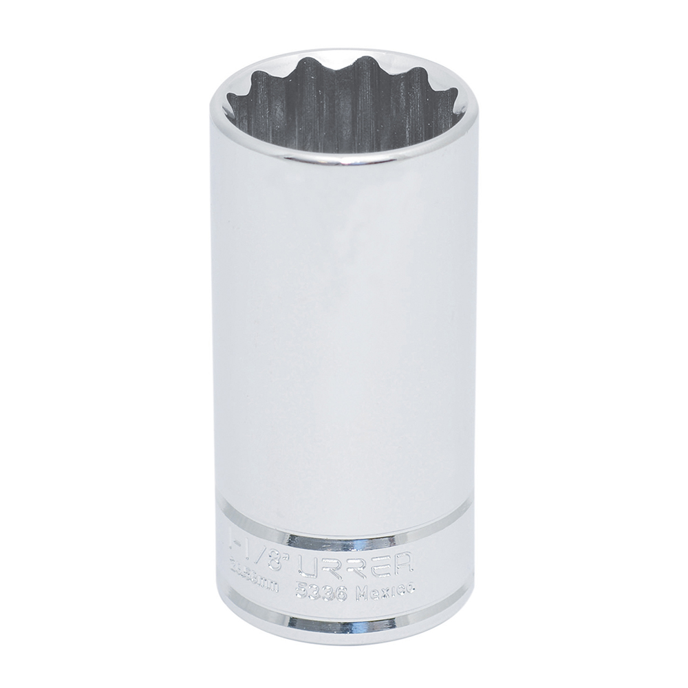 Dado largo en pulgadas cuadro de 1/2", 12 puntas, 1-1/8", Urrea