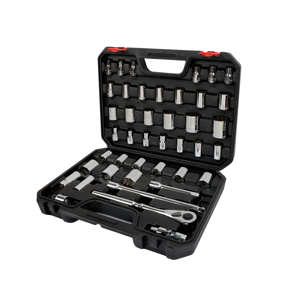 Juego de dados y accesorios cuadro de 1/2" combinado, 42 piezas, Urrea