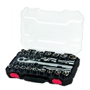 Juego de dados y accesorios cuadro de 1/2" combinado, 30 piezas, Urrea