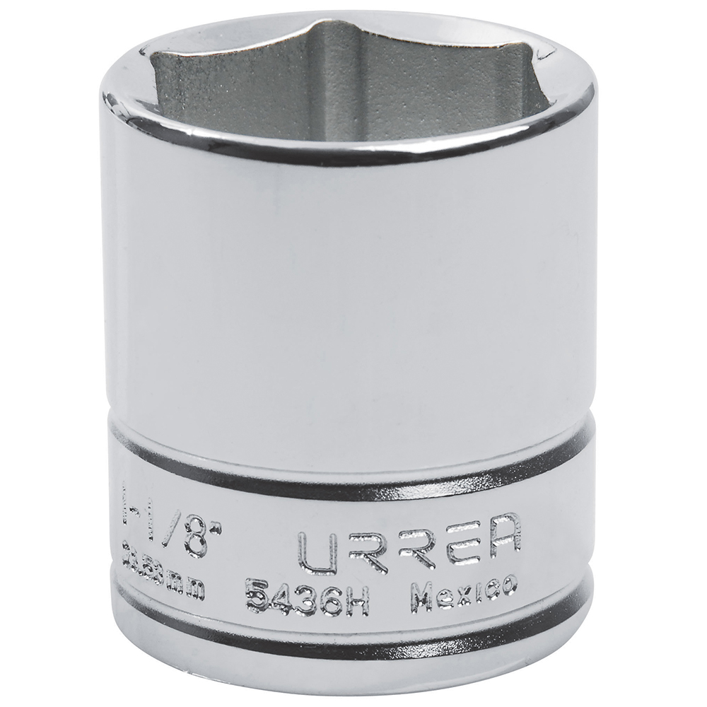 Dado en pulgadas cuadro de 1/2", 6 puntas, 1-1/8", Urrea