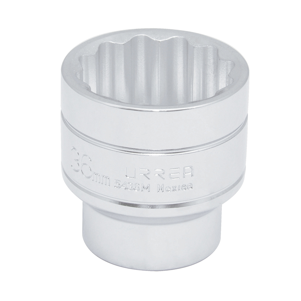 Dado métrico cuadro de 1/2", 12 puntas, 36 mm, Urrea