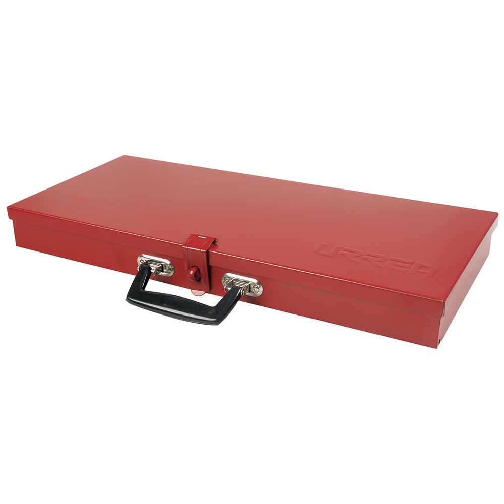 Caja metálica usos múltiples roja 19" x 8" x 1", Urrea