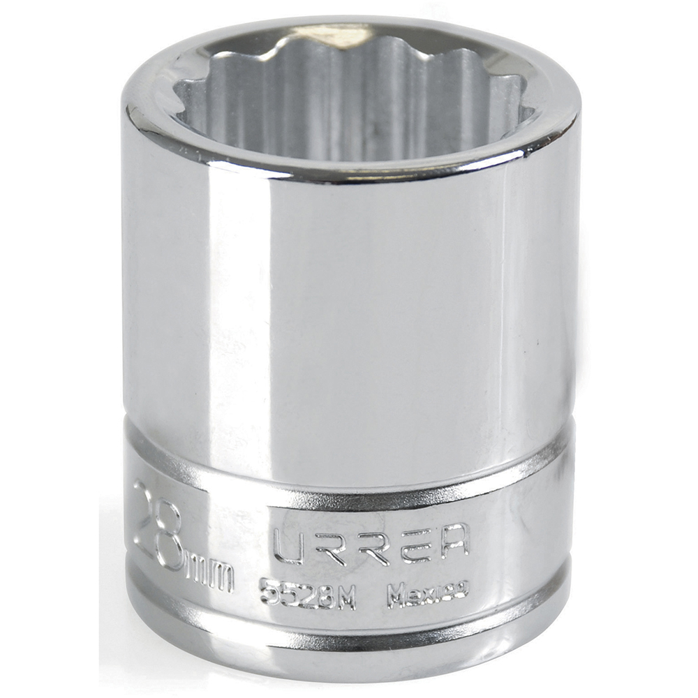 Dado métrico cuadro de 3/4", 12 puntas, 28 mm, Urrea