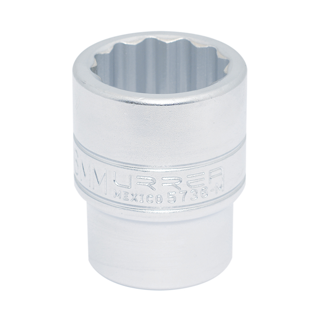 Dado métrico cuadro de 1", 12 puntas, 36mm, Urrea