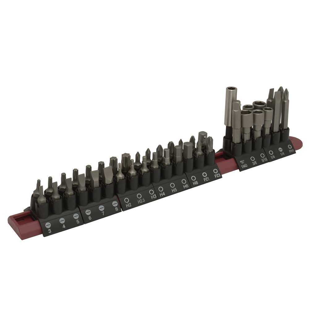 Juego combinado de puntas hexágono de 1/4" con adaptador magnético, 42 piezas, Urrea