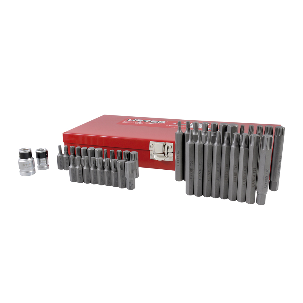 Juego combinado de puntas hexágono de 3/8" con adaptadores, 44 piezas, Urrea