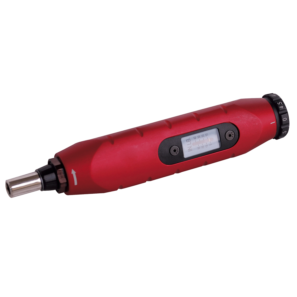 Destornillador de torque microajustable con mango plástico cuadro de 1/4", 3-15 in-lb, Urrea