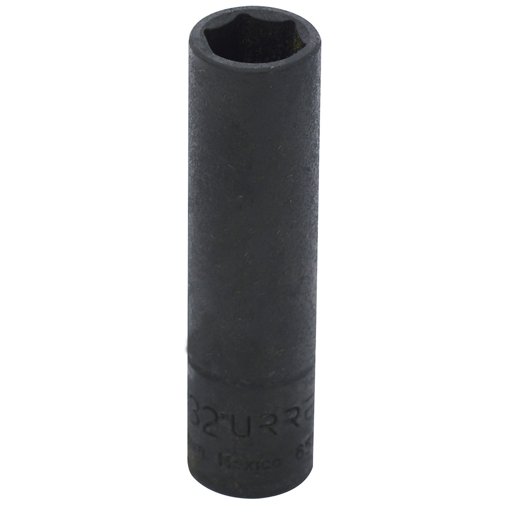 Dado de impacto largo en pulgadas cuadro de 1/4", 6 puntas, 11/32", Urrea