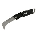 Cuchillo de acero inoxidable con mango acero de 8", para linóleo, Urrea