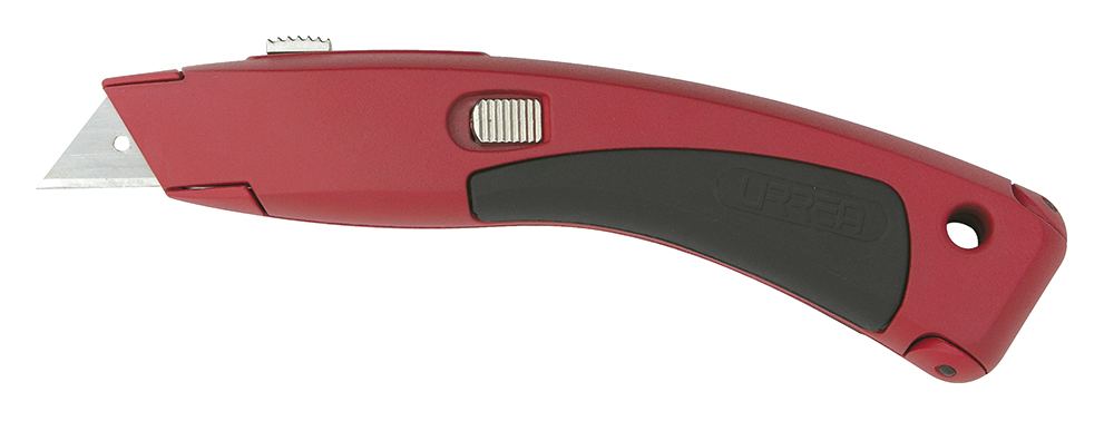 Navaja utilitaria retráctil curva de 7-1/2", cuerpo de zamac, Urrea