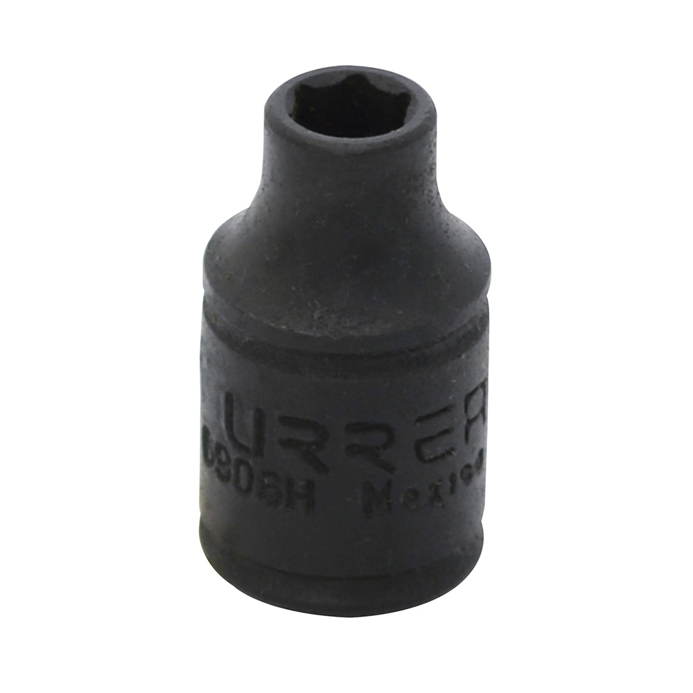 Dado de impacto en pulgadas cuadro de 1/4", 6 puntas, 3/16", Urrea