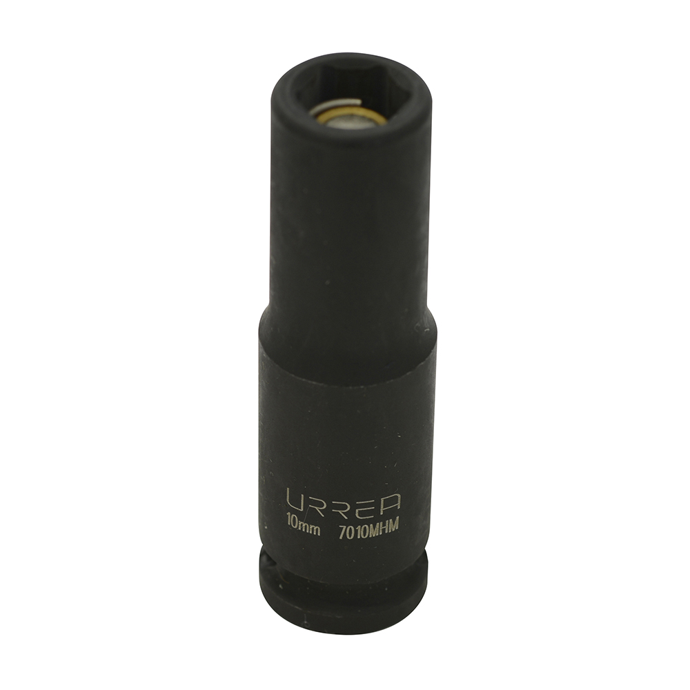 Dado de impacto largo con imán métrico cuadro de 3/8", 6 puntas, 10 mm, Urrea