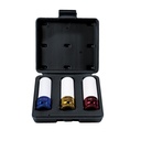 Juego de 3 dados de impacto métricos cuadro de 1/2" con protección Nylamid, Urrea