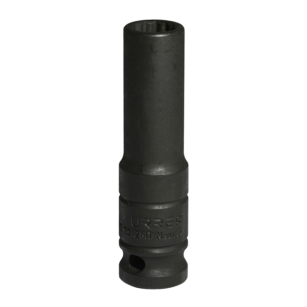 Dado de impacto largo métrico cuadro de 1/2", 12 puntas, 12 mm, Urrea