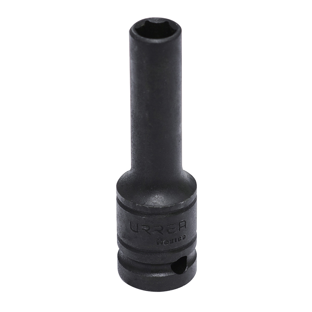 Dado de impacto largo pared delgada métrico cuadro de 1/2", 6 puntas, 15 mm, Urrea