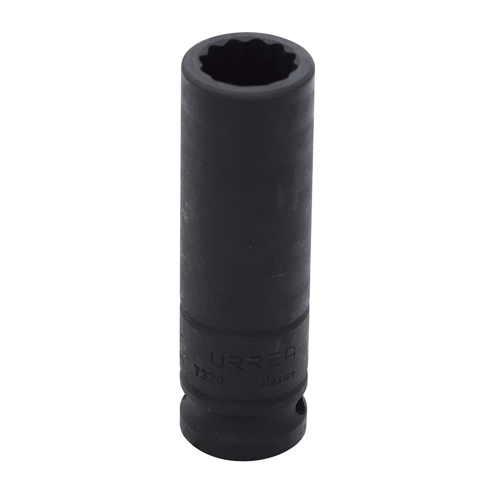 Dado de impacto largo en pulgadas cuadro de 1/2", 12 puntas, 5/8", Urrea