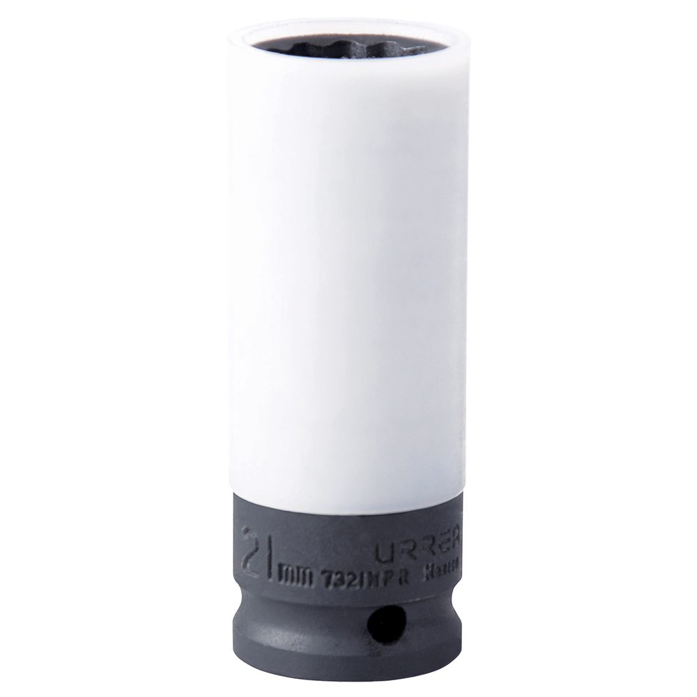Dado de impacto métrico cuadro de 1/2", con protección Nylamid, 21 mm, Urrea