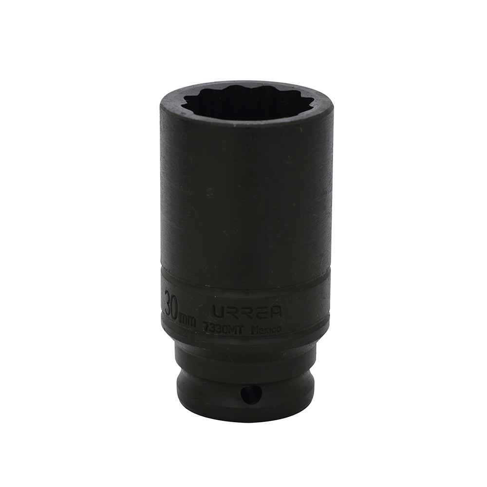 Dado de impacto largo métrico cuadro de 1/2", 12 puntas, 30 mm, Urrea