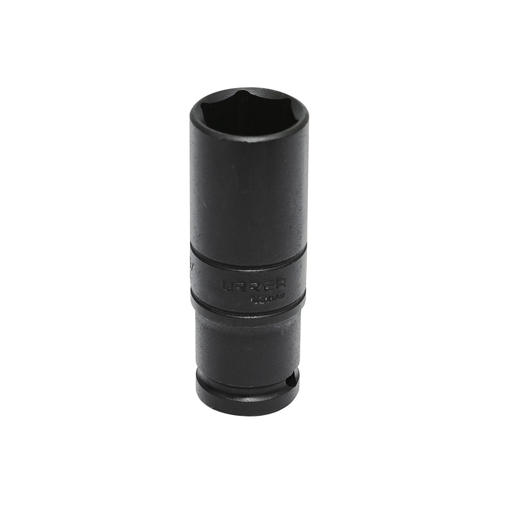 Dado de impacto largo pared delgada en pulgadas cuadro de 1/2", 6 puntas, 1-1/8", Urrea
