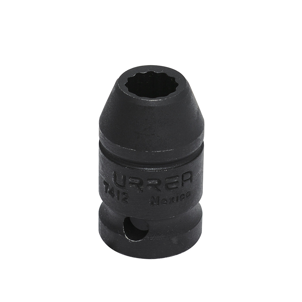 Dado de impacto en pulgadas cuadro de 1/2", 12 puntas, 3/8", Urrea