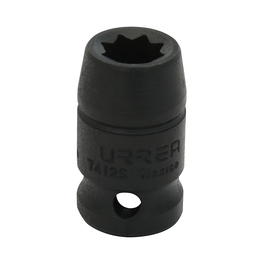 Dado de impacto en pulgadas cuadro de 1/2", 8 puntas, 3/8", Urrea