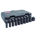 Juego de 9 dados de impacto métricos cuadro de 1/2", universales intercambiales, Urrea