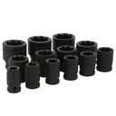 Juego de 13 dados de impacto en pulgadas cuadro de 1/2", 8 puntas, Urrea