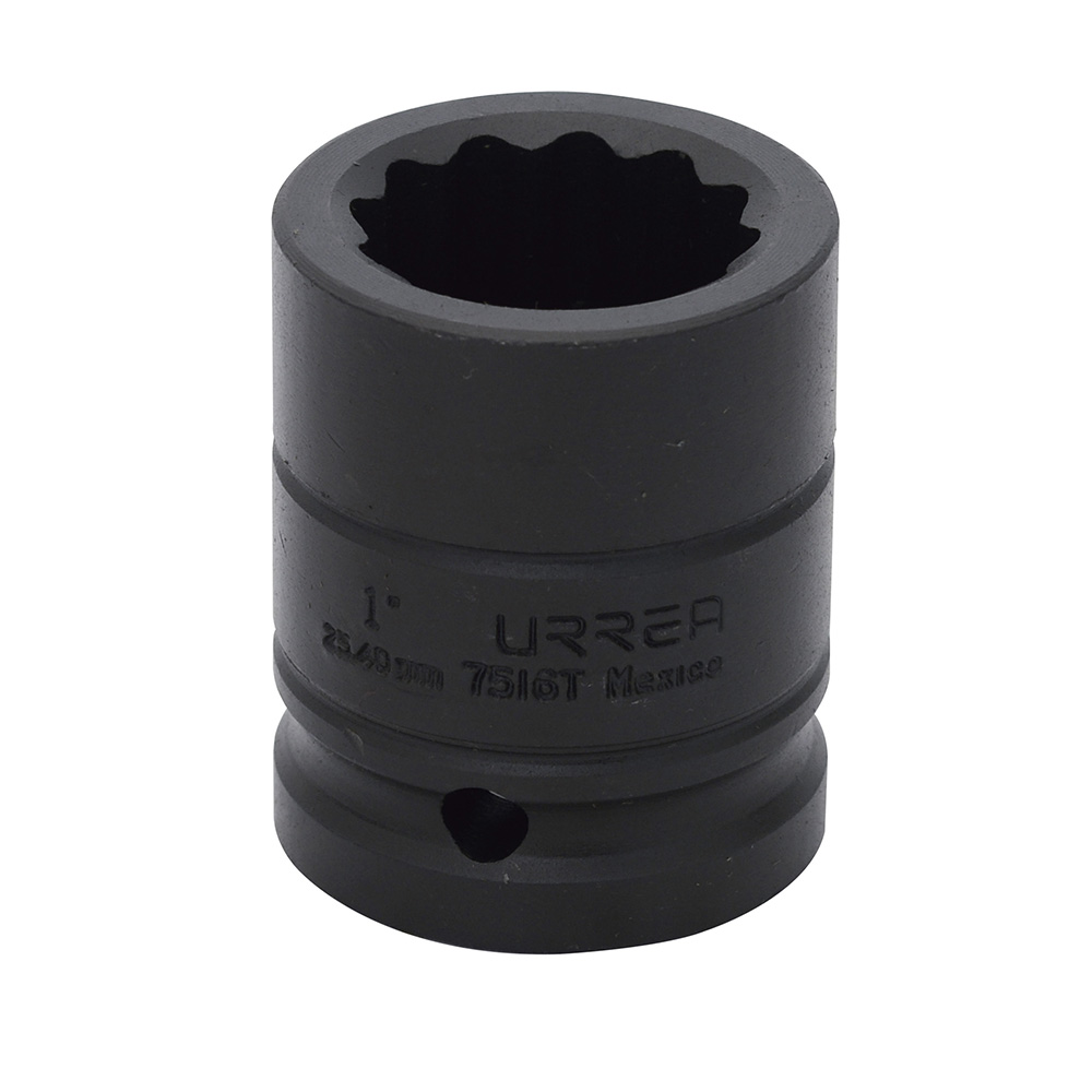 Dado de impacto en pulgadas cuadro de 3/4", 12 puntas, 1", Urrea