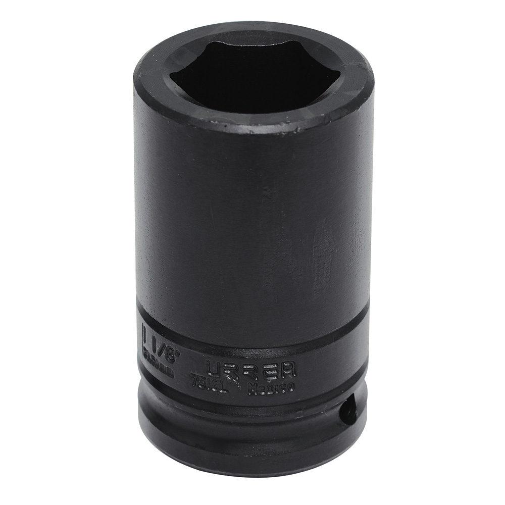 Dado de impacto largo en pulgadas cuadro de 3/4", 6 puntas, 1-1/8", Urrea