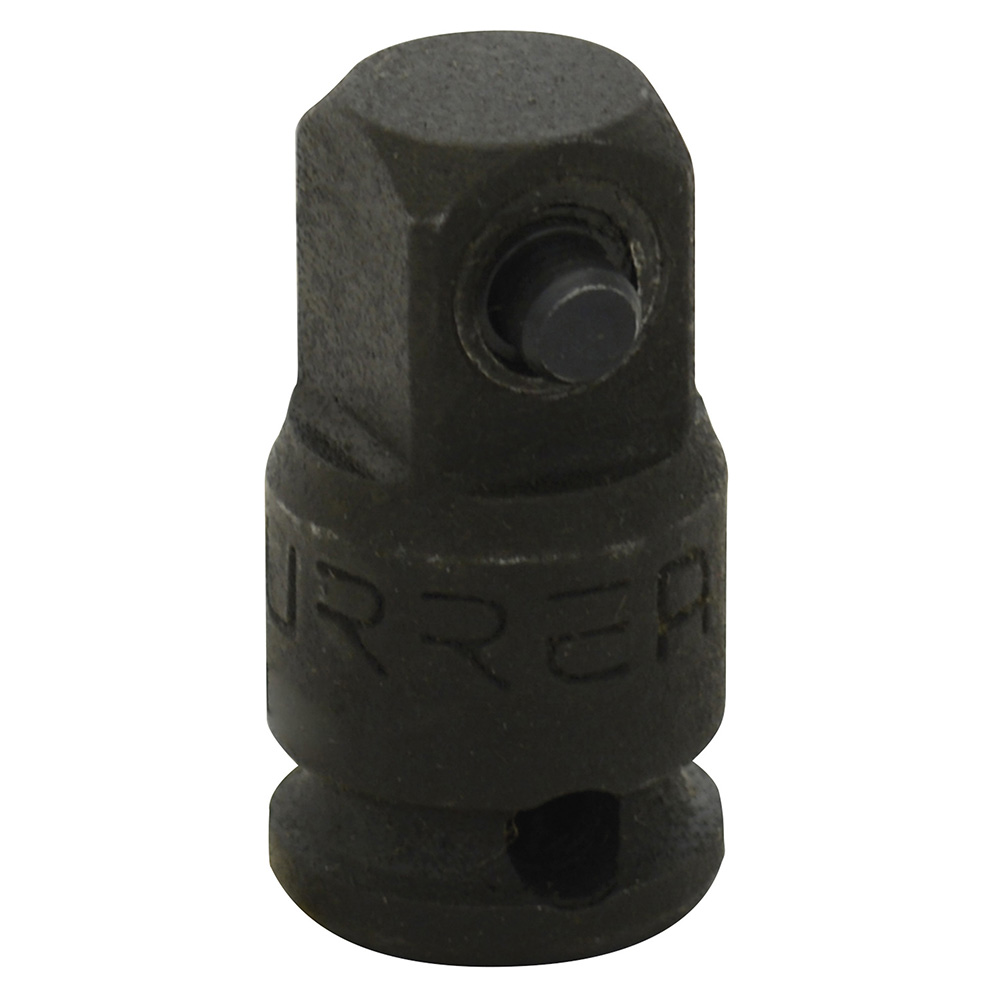 Adaptador con perno para dado de impacto cuadro de 1/4" hembra a 3/8" macho, Urrea