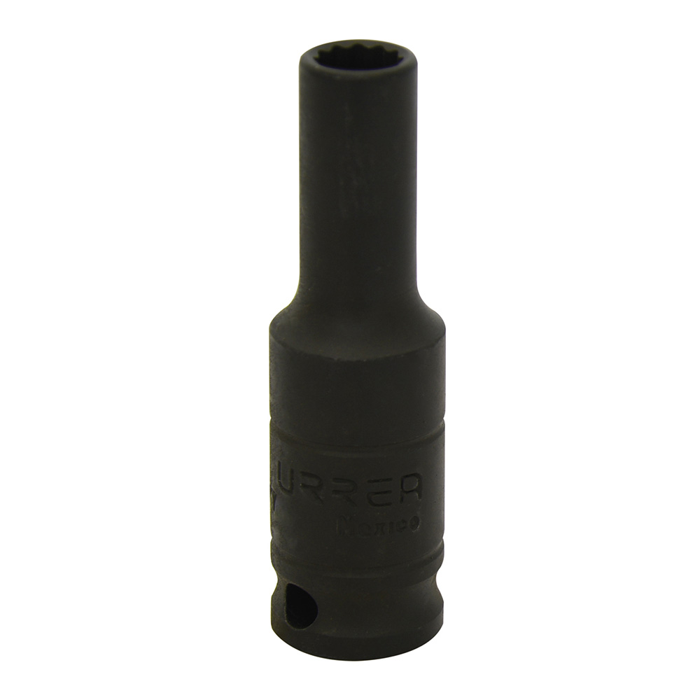 Dado de impacto largo en pulgadas cuadro de 3/8", 12 puntas, 5/16", Urrea