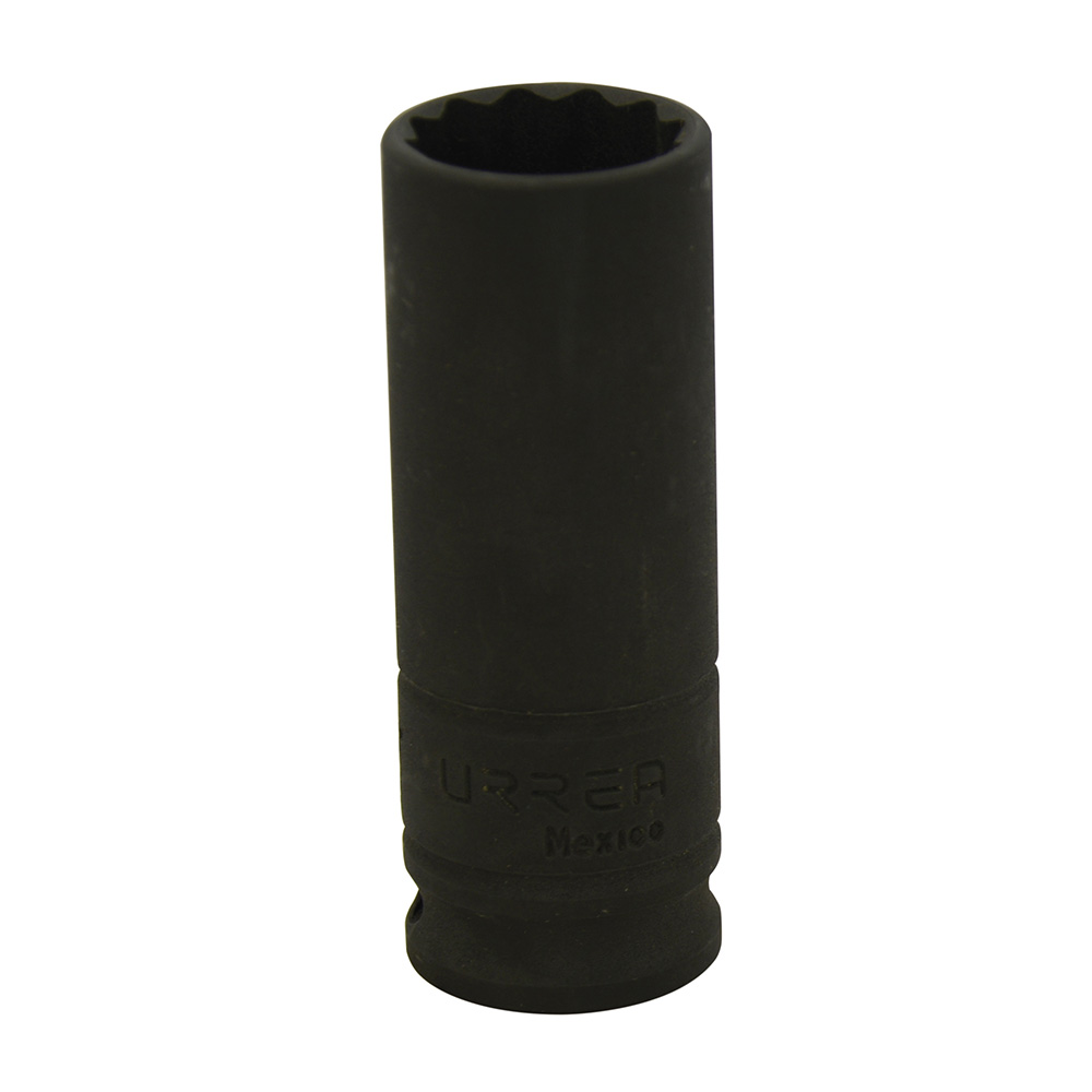 Dado de impacto largo en pulgadas cuadro de 3/8", 12 puntas, 3/4", Urrea