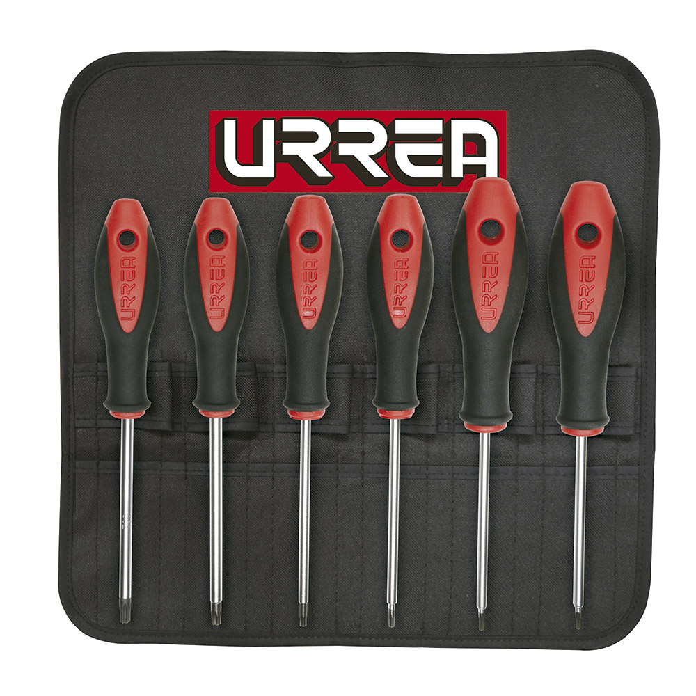 Juego de destornilladores con mango bimaterial punta Torx, 6 piezas, Urrea