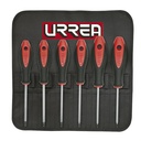 Juego de destornilladores con mango bimaterial punta Torx, 6 piezas, Urrea