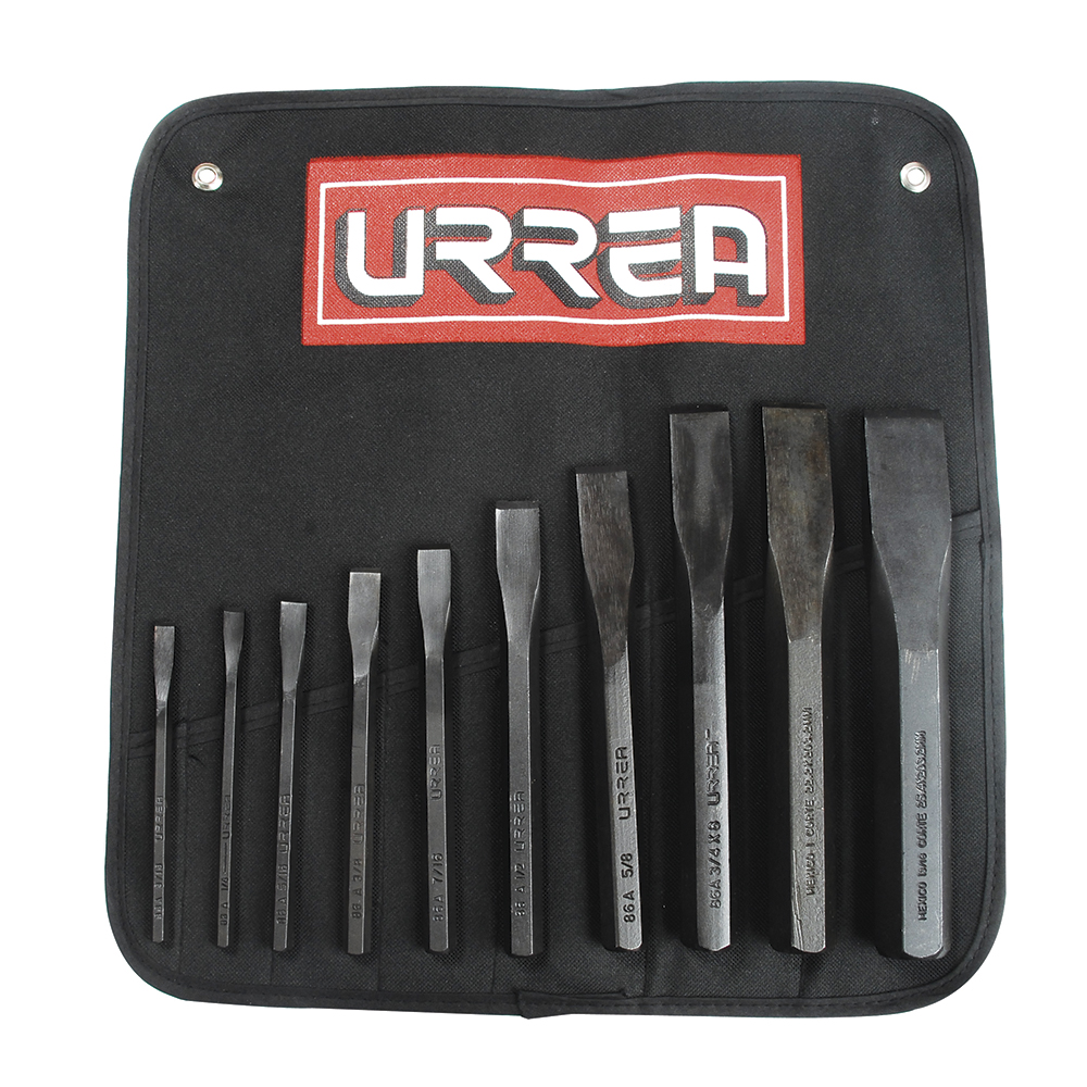 Juego combinado de cinceles corta frío, 10 piezas, Urrea