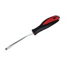Destornillador con mango bimaterial de golpe, punta plana 1/4" x 6", Urrea