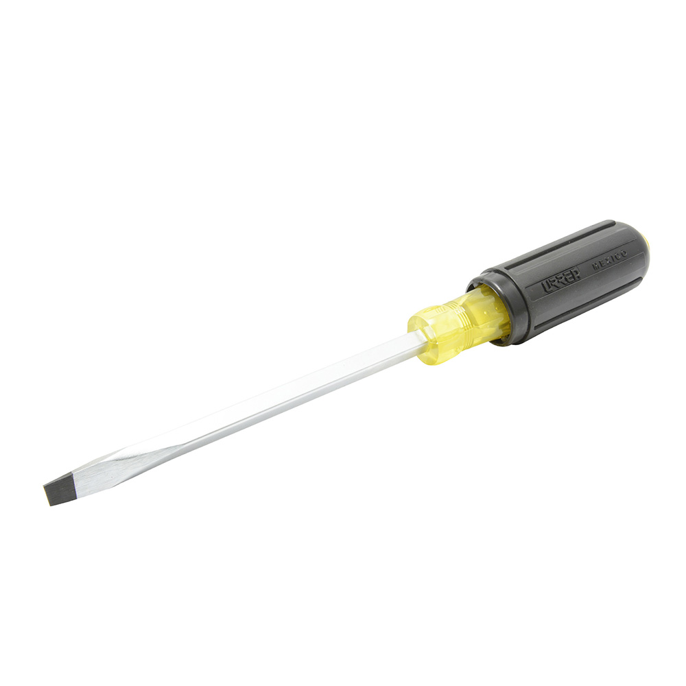 Destornillador con mango cushion grip, punta plana barra cuadrada 3/8" x 12", Urrea