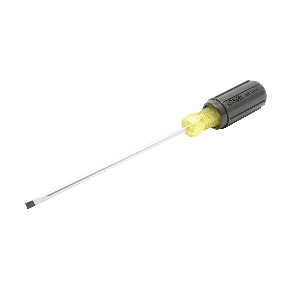 Destornillador con mango cushion grip, punta cabinet barra redonda 3/16" x 3", Urrea