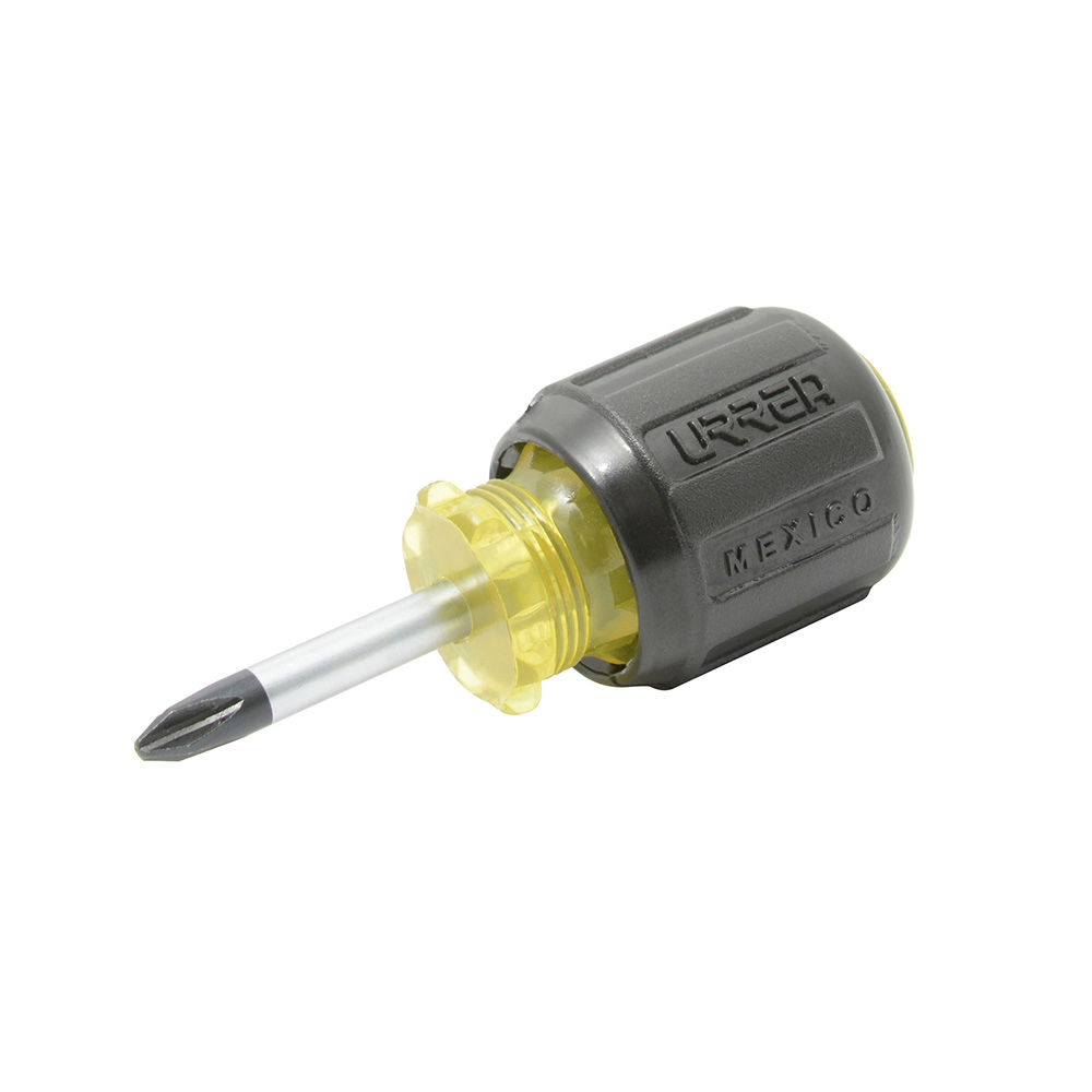 Destornillador con mango cushion grip, tipo trompo punta Phillips barra redonda #2 x 1-3/8", Urrea