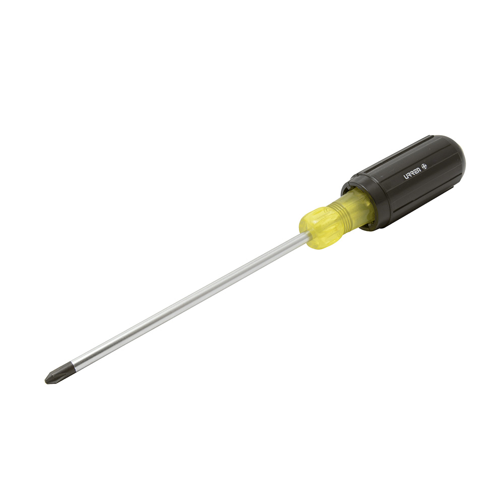 Destornillador con mango cushion grip, punta Phillips barra redonda #1 x 8", Urrea